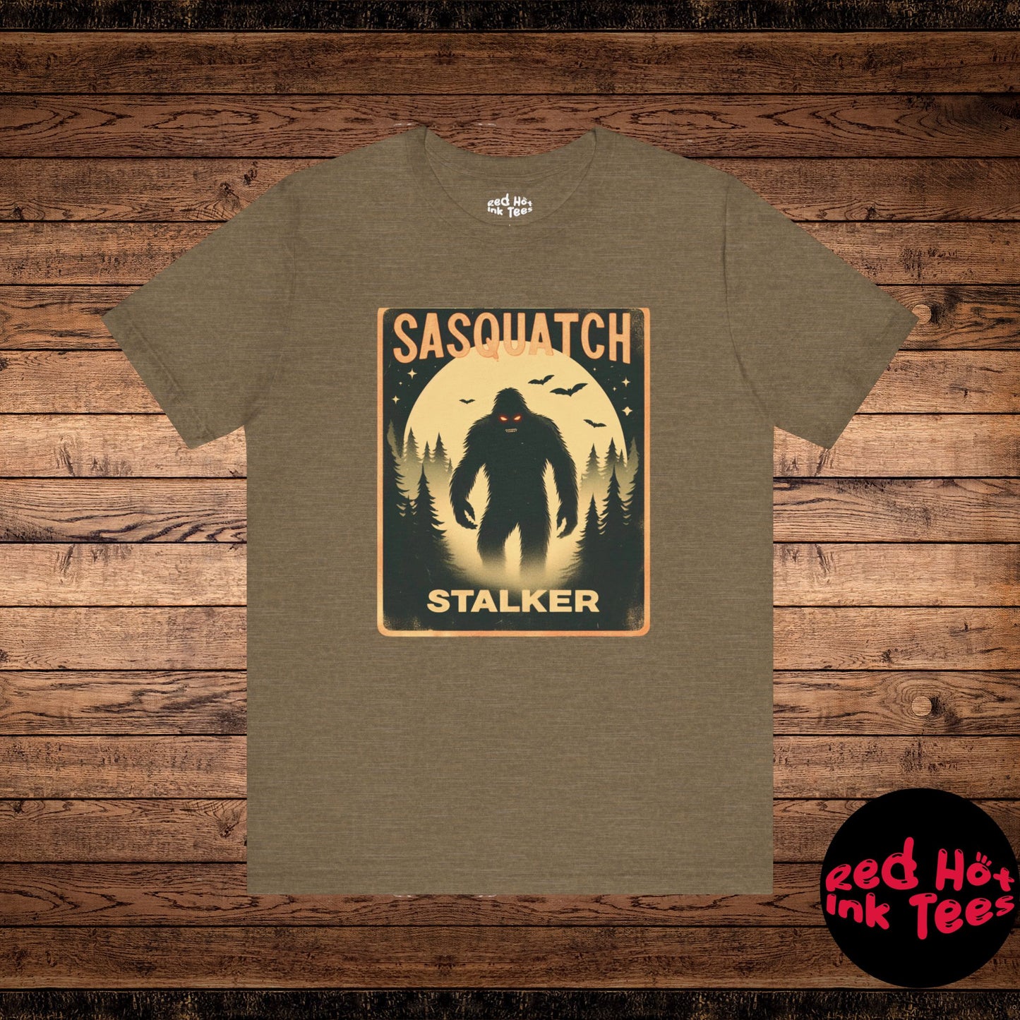 🦶🌕 "Sasquatch Stalker" Vintage Halloween Forest T-Shirt 🌲✨