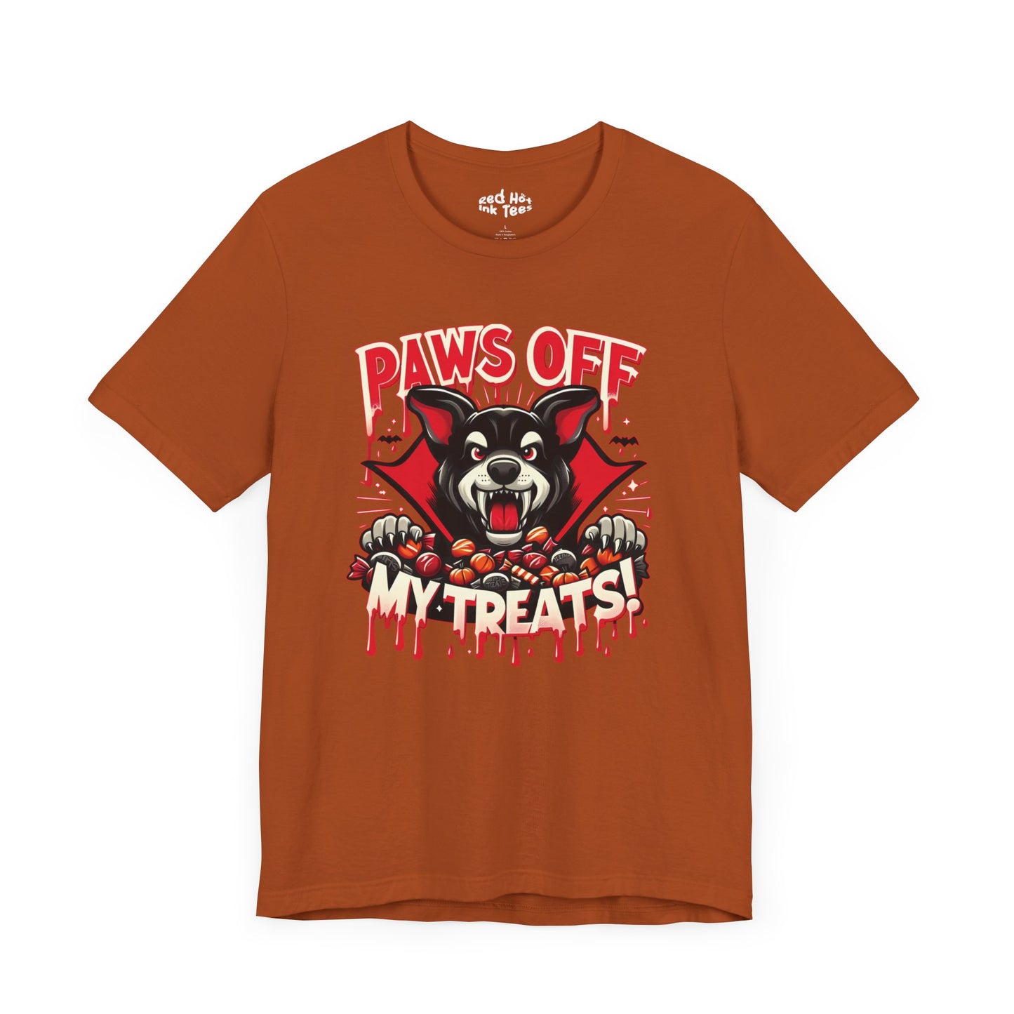 🐾🧛‍♂️ "Paws Off My Treats" Fierce Halloween Dog T-Shirt 🍬🎃