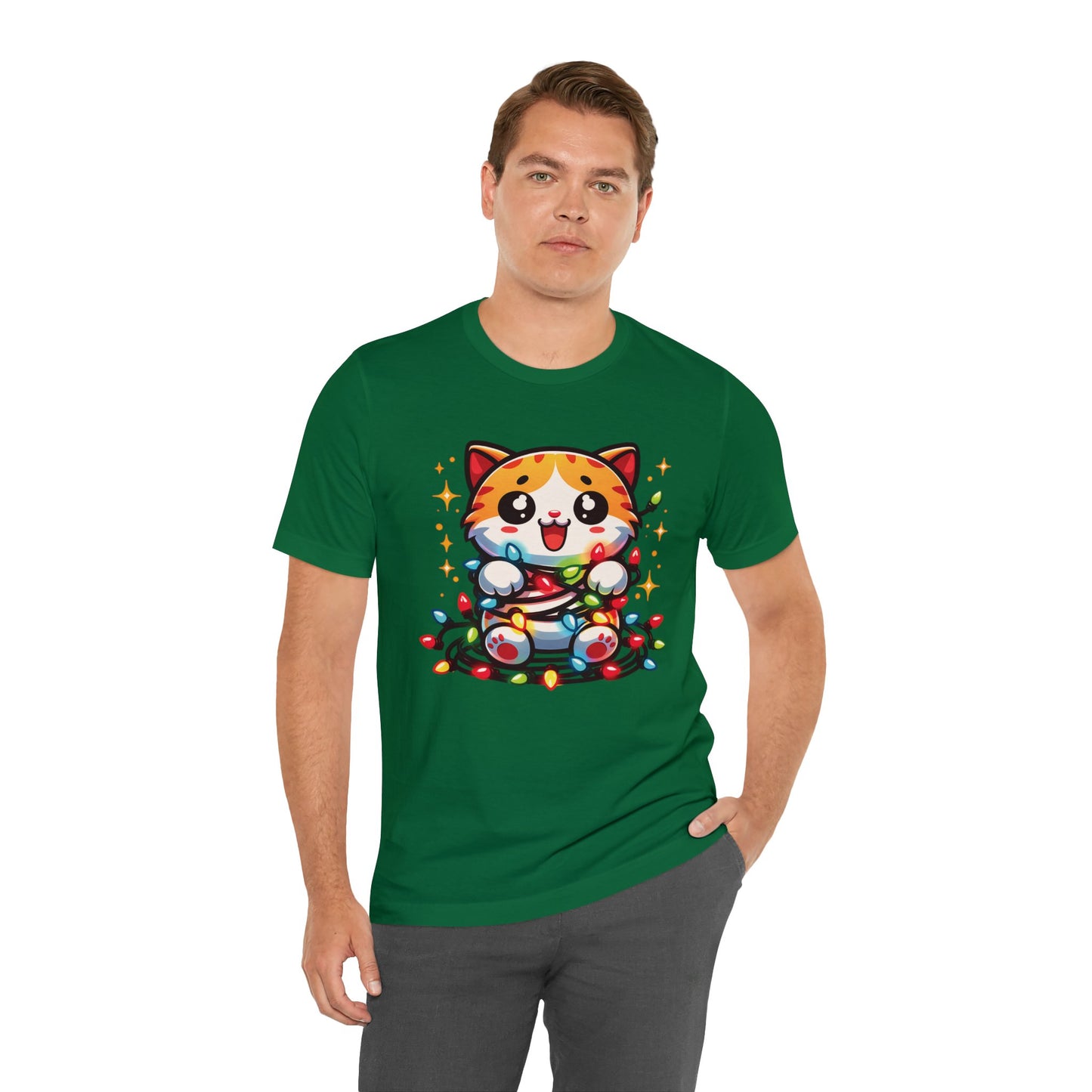 Cat Christmas Entanglement Tee