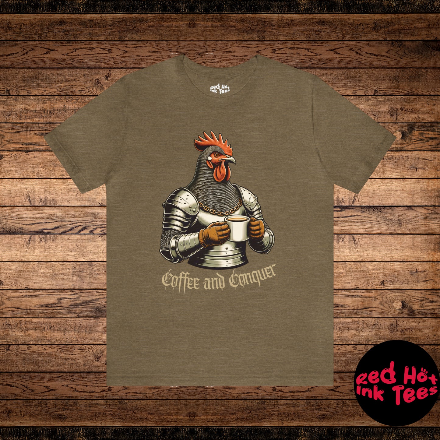 🐓 Coffee and Conquer Chicken Tee 🐓