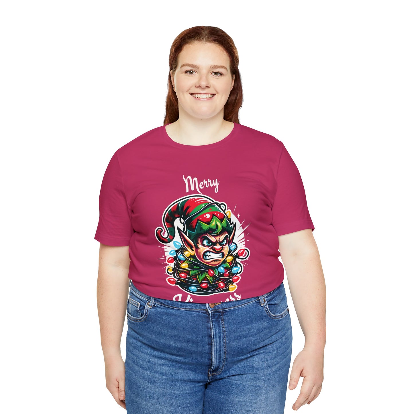 Merry Kissmyass Elf Tee