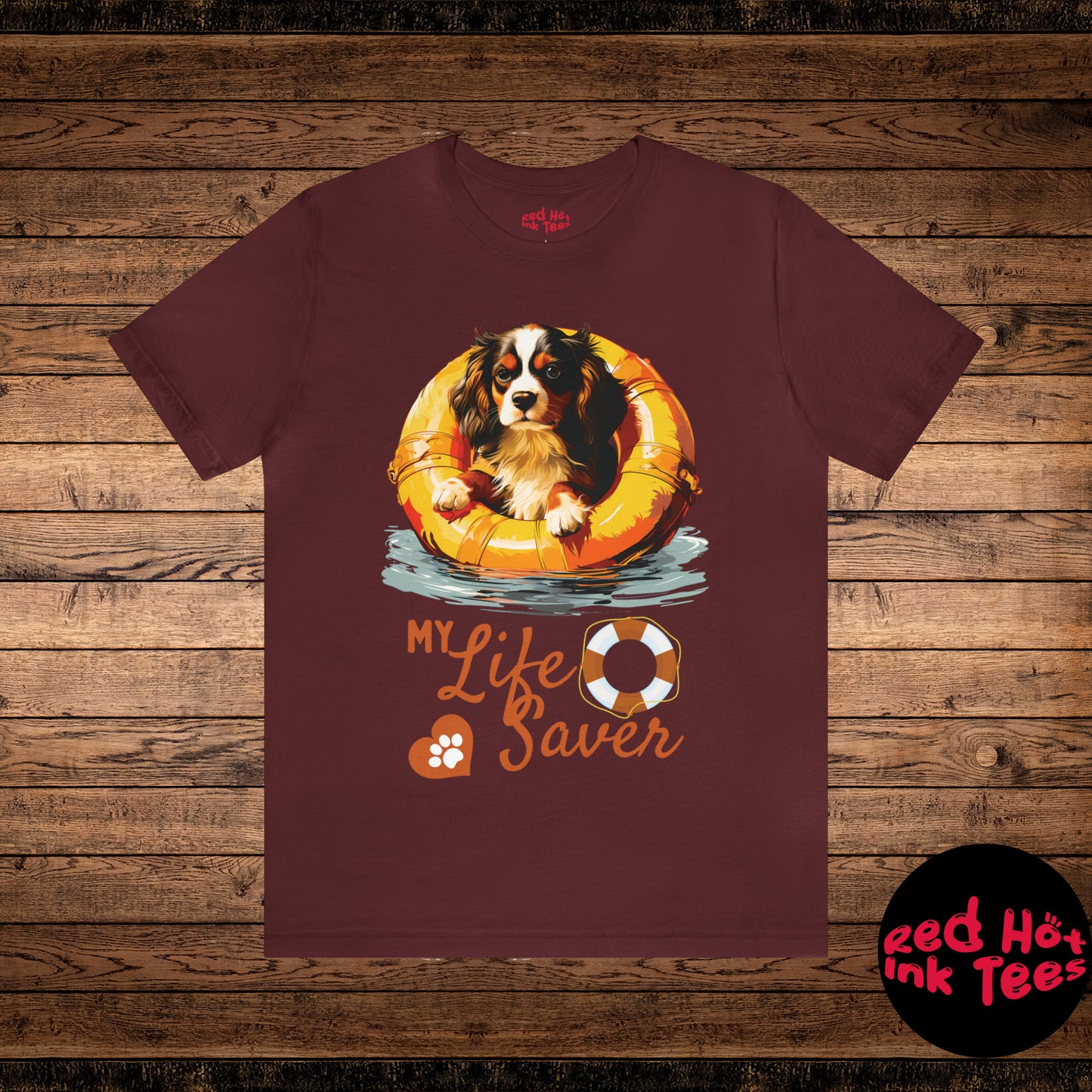 My Life Saver Cavalier King Charles Spaniel Dog Tee