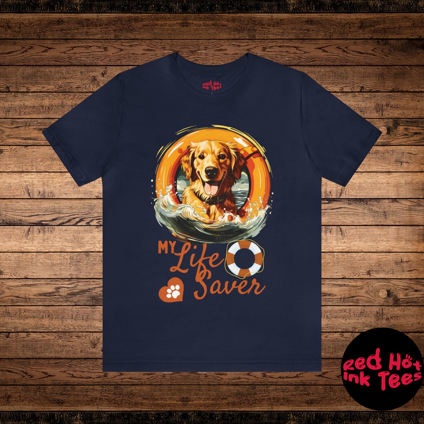 My Life Saver Golden Retriever Dog Tee