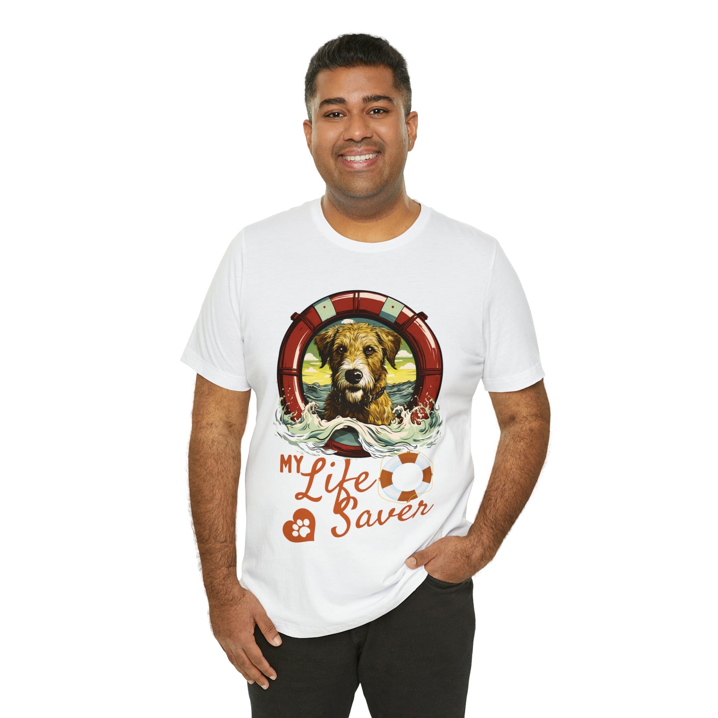 My Life Saver Irish Wolfhound Dog Tee