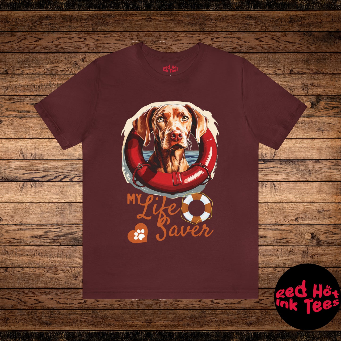 My Life Saver Weimaraner Dog Tee