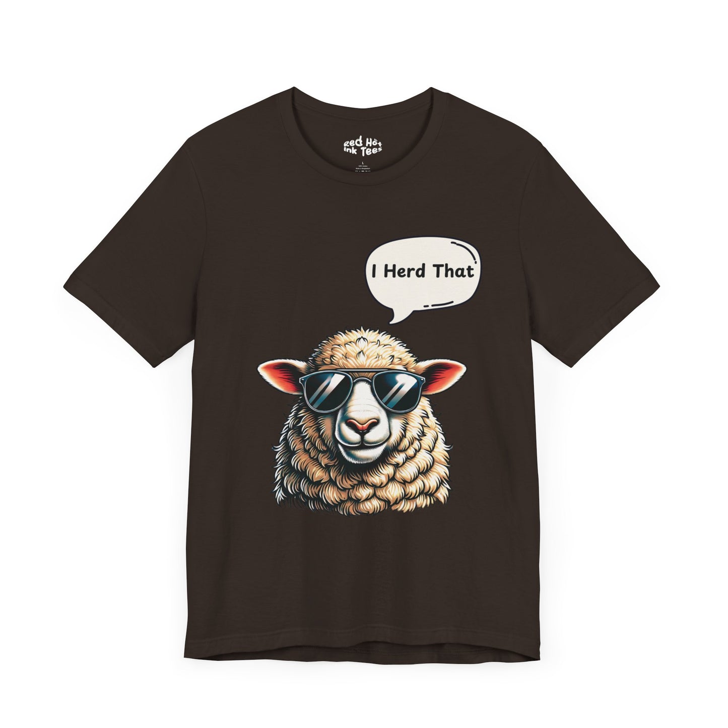 Cool Sheep With Attitude - Funny "I Herd That" Tee