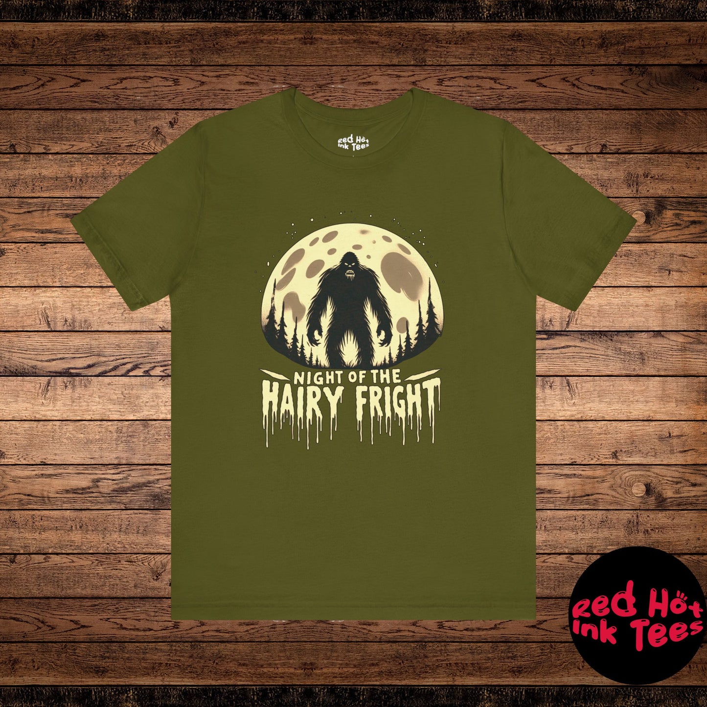 🦶🌕 "Night of the Hairy Fright" Bigfoot Halloween T-Shirt 🎃👻