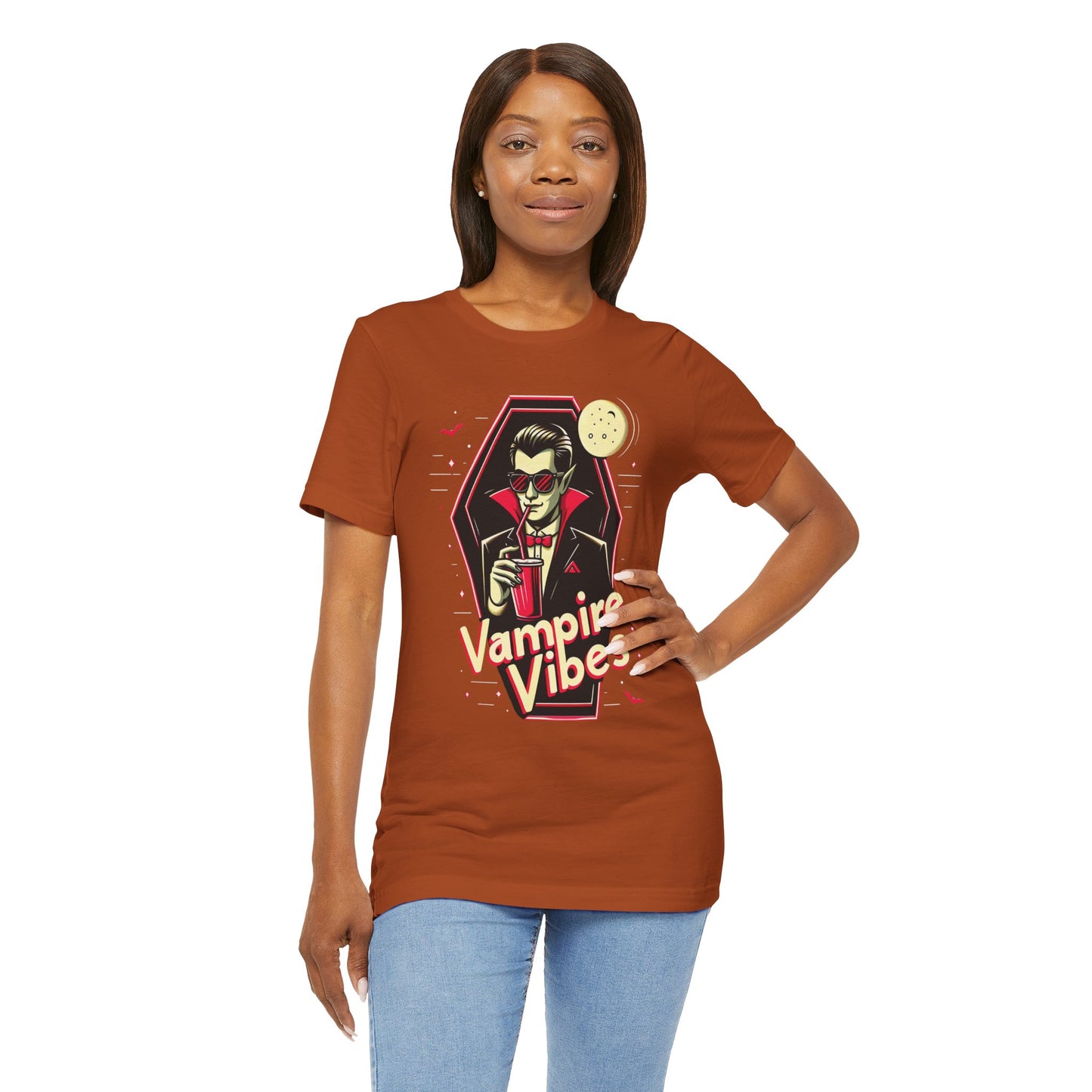 🦇 "Vampire Vibes" Cool Halloween T-Shirt 🩸