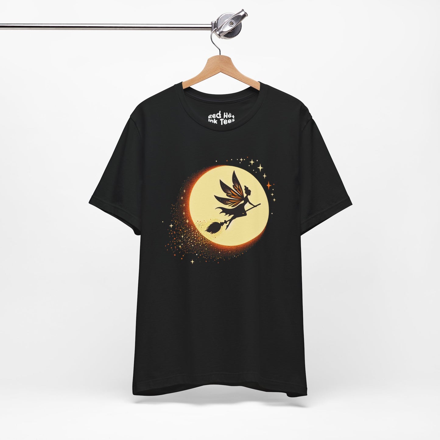 🧚‍♀️🌕 "Fairy Witch Flying Across the Moon" Magical Halloween T-Shirt 🌙✨