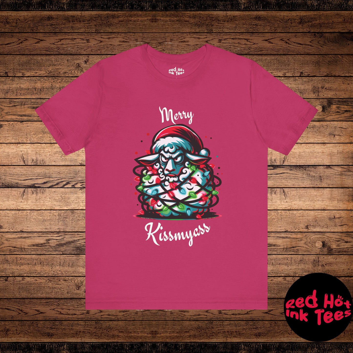 Merry Kissmyass Sheep Tee