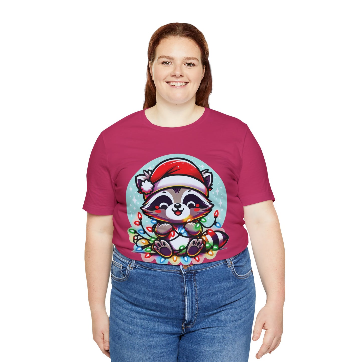 Raccoon Christmas Entanglement Tee