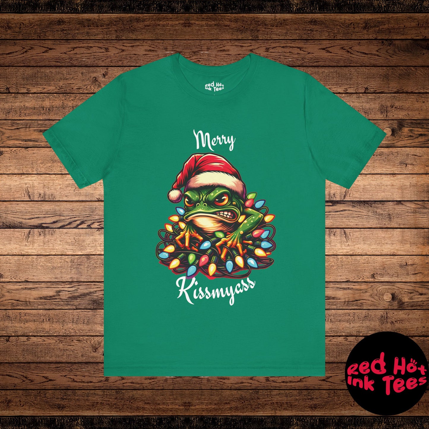 Merry Kissmyass Frog Tee