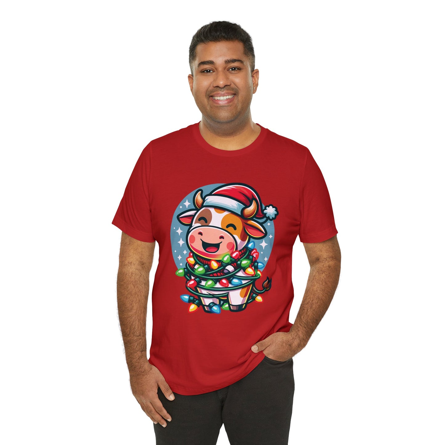 Cow Christmas Entanglement Tee