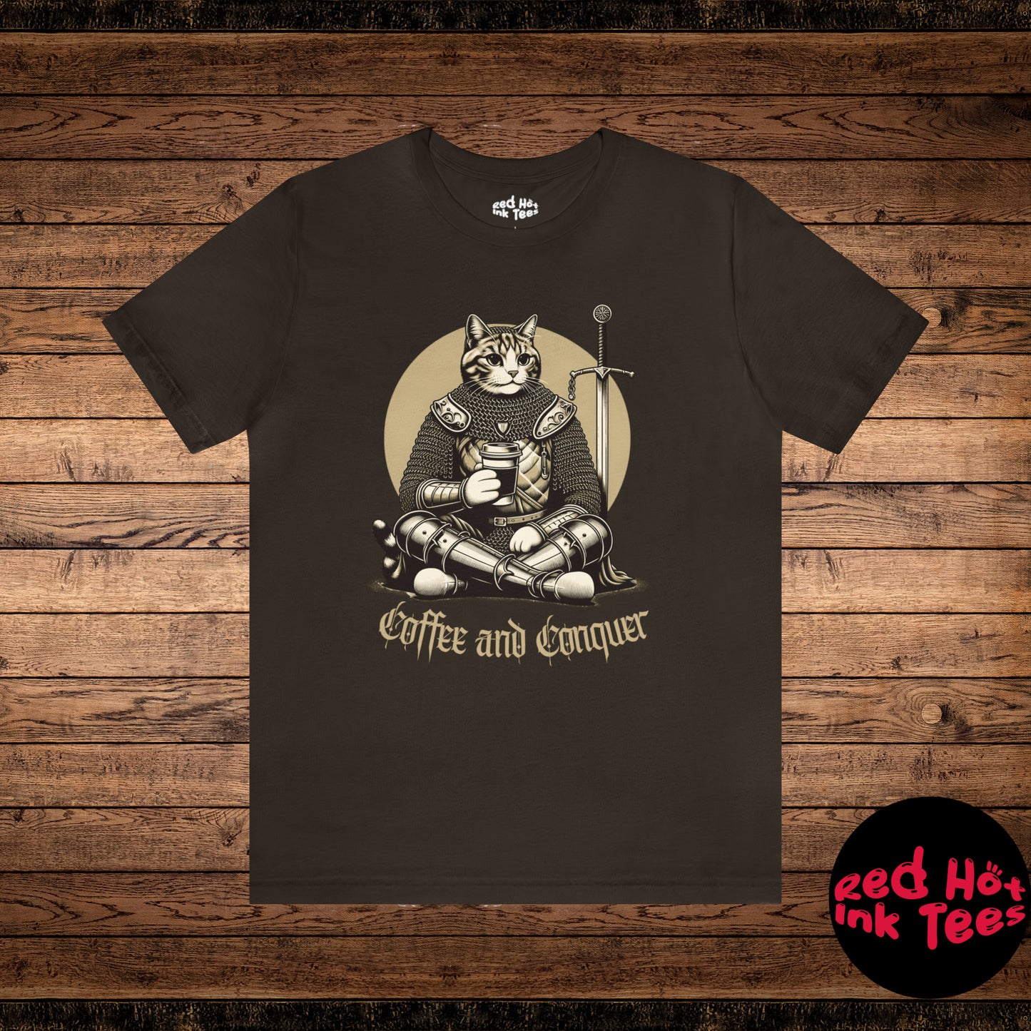 🐱☕️ Coffee and Conquer Cat Tee ☕️🐱