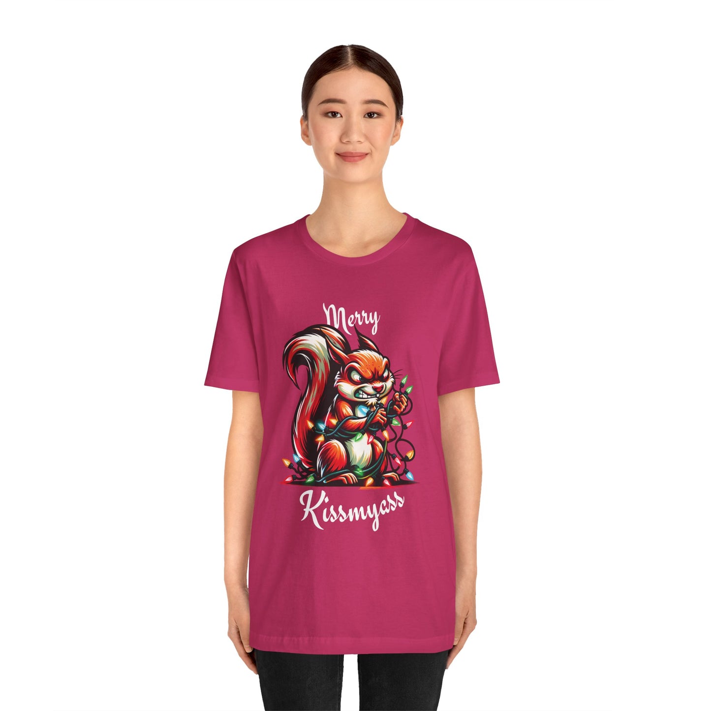 Merry Kissmyass Squirrel Tee