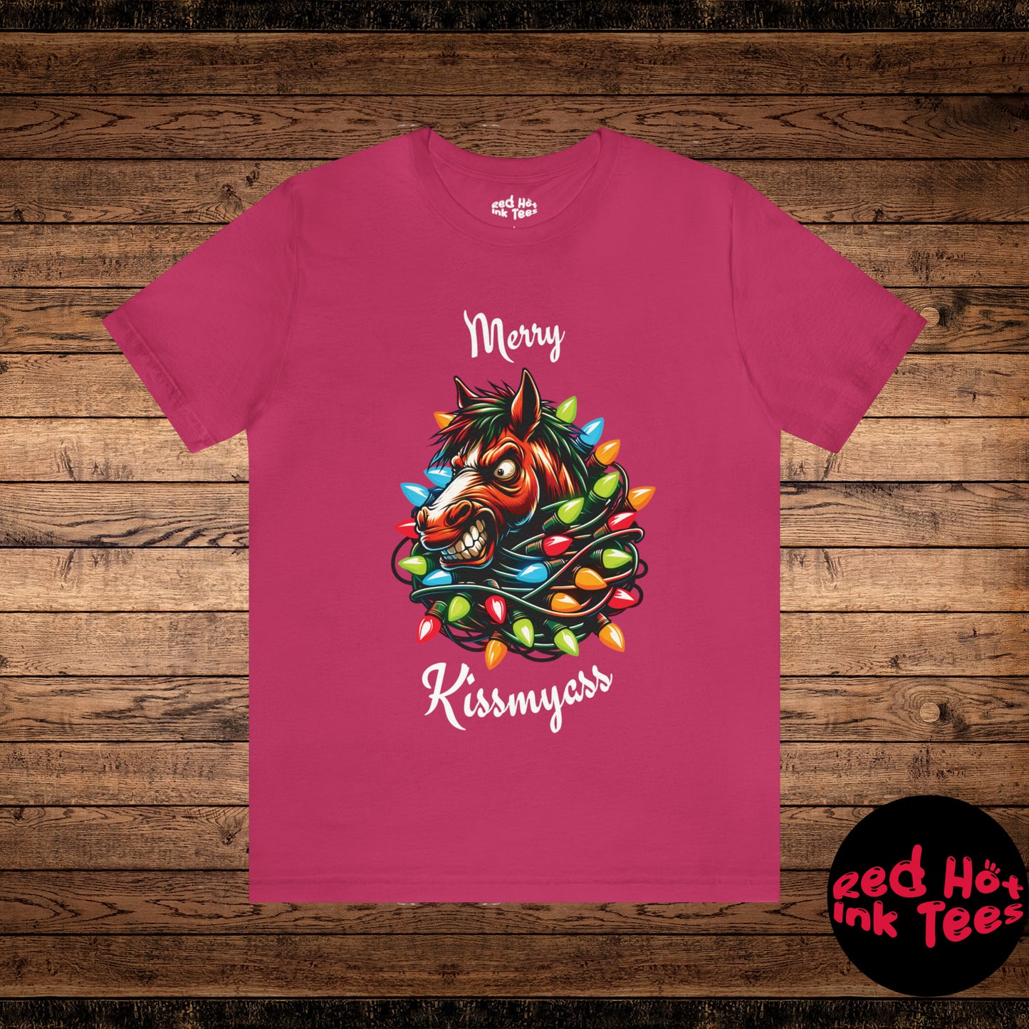 Merry Kissmyass Horse Tee