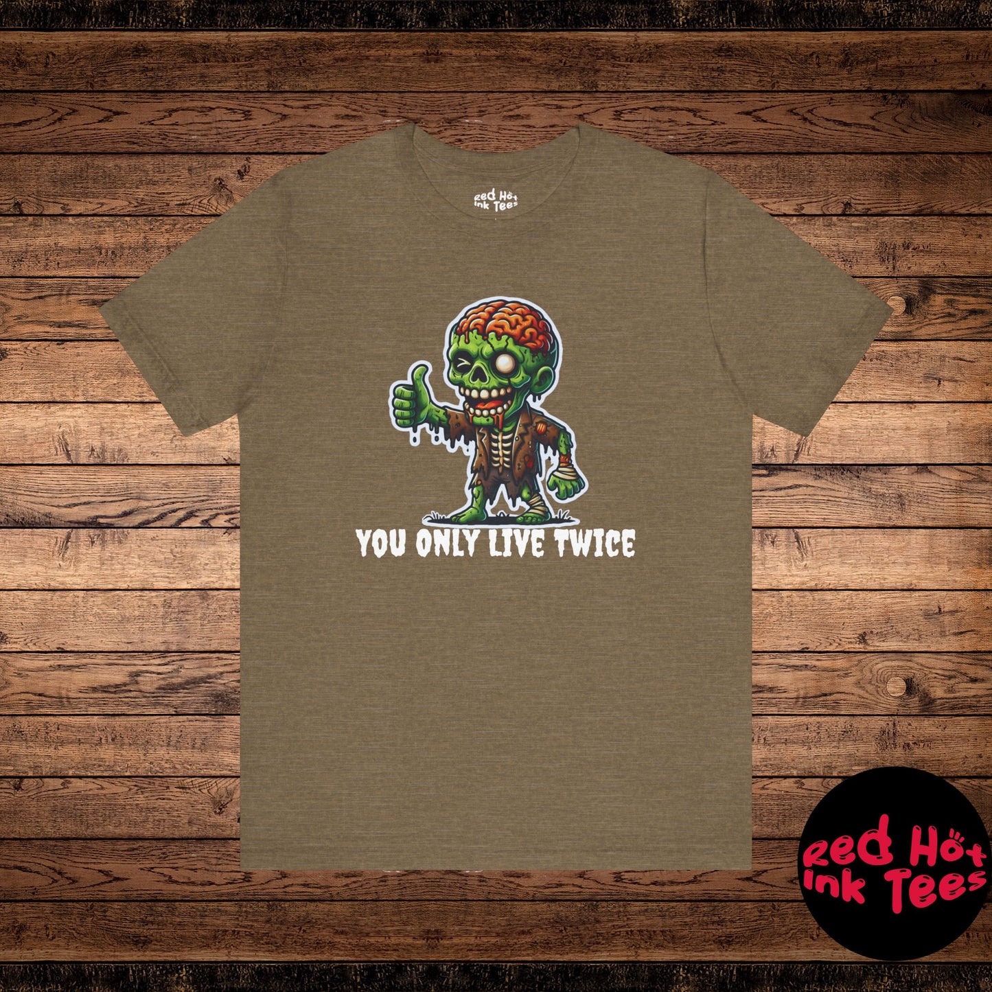 🧟‍♂️ "You Only Live Twice" Zombie Thumbs Up T-Shirt 🧠