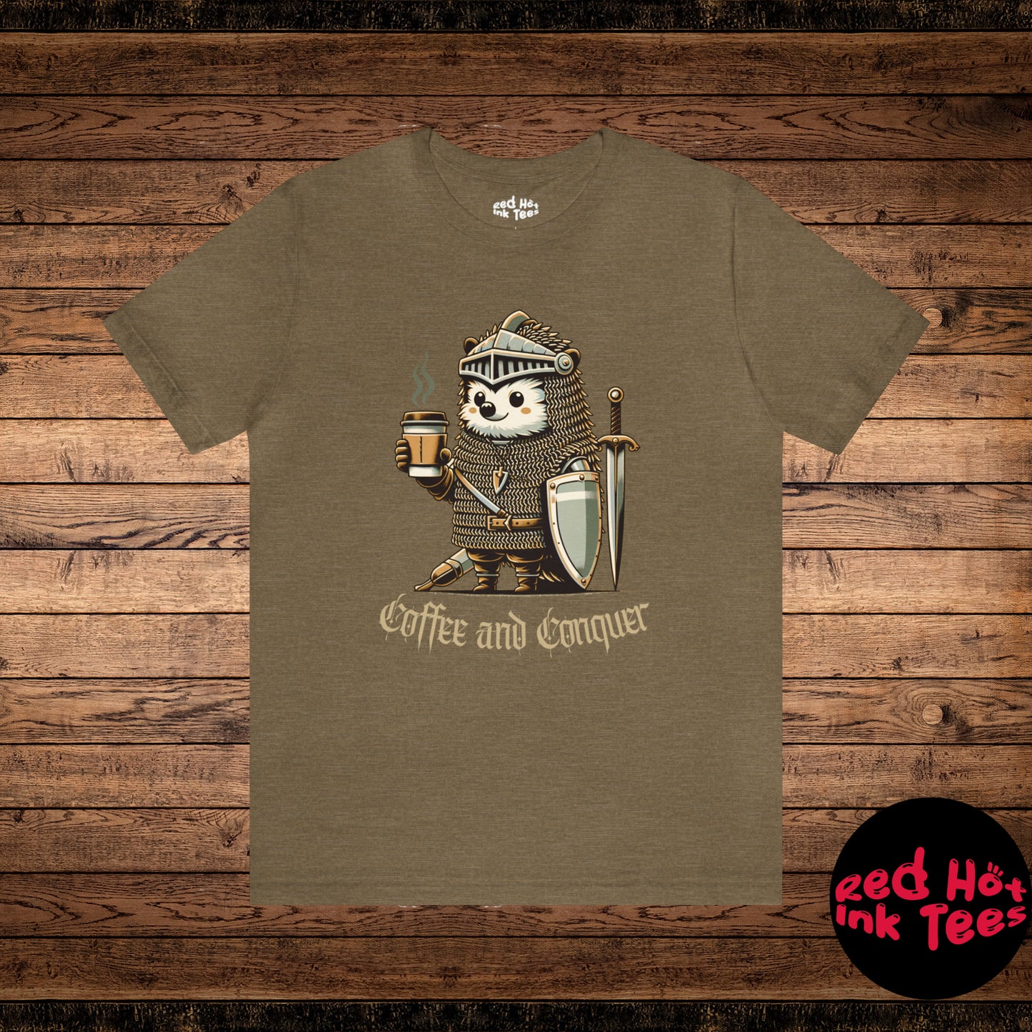 🦔 Coffee and Conquer Hedgehog Tee 🦔