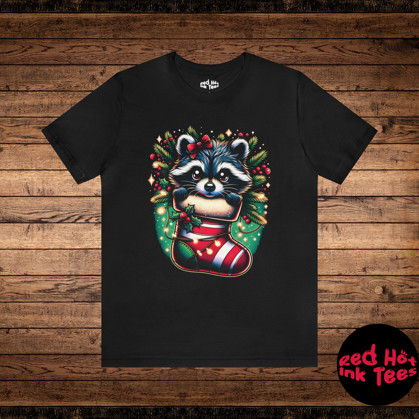 🦝 "Raccoon Stocking Tee" 🎄