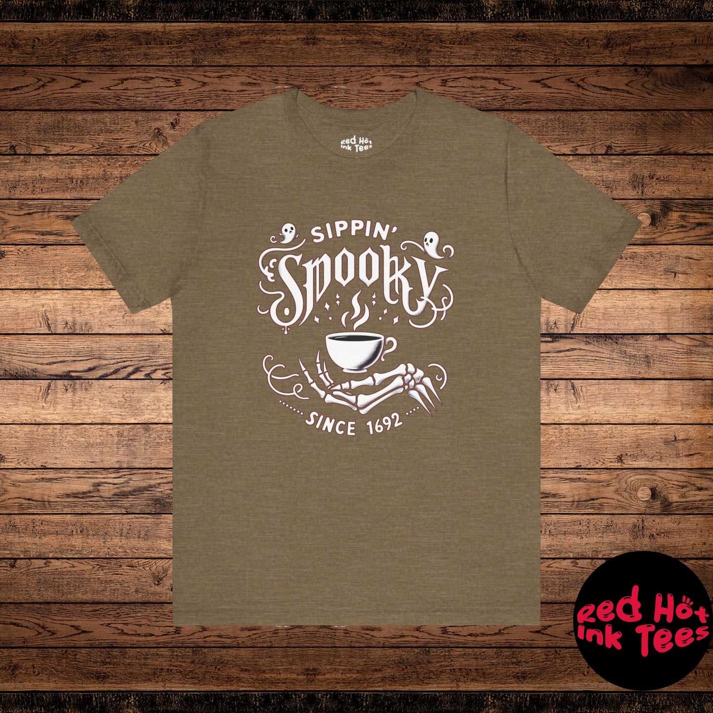 ☕ "Sippin' Spooky Since 1692" Halloween Coffee T-Shirt 💀🎃