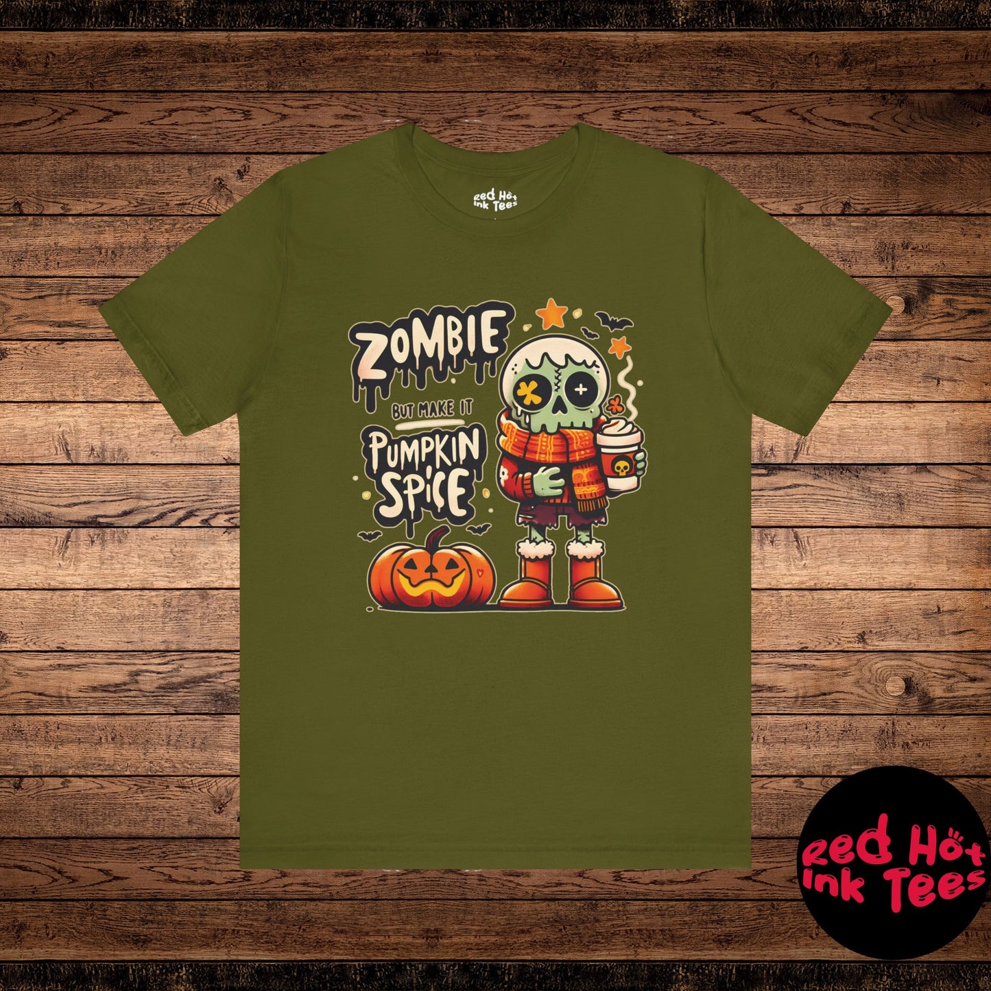 🎃 "Zombie But Make It Pumpkin Spice" Funny Halloween T-Shirt 🧟‍♂️☕