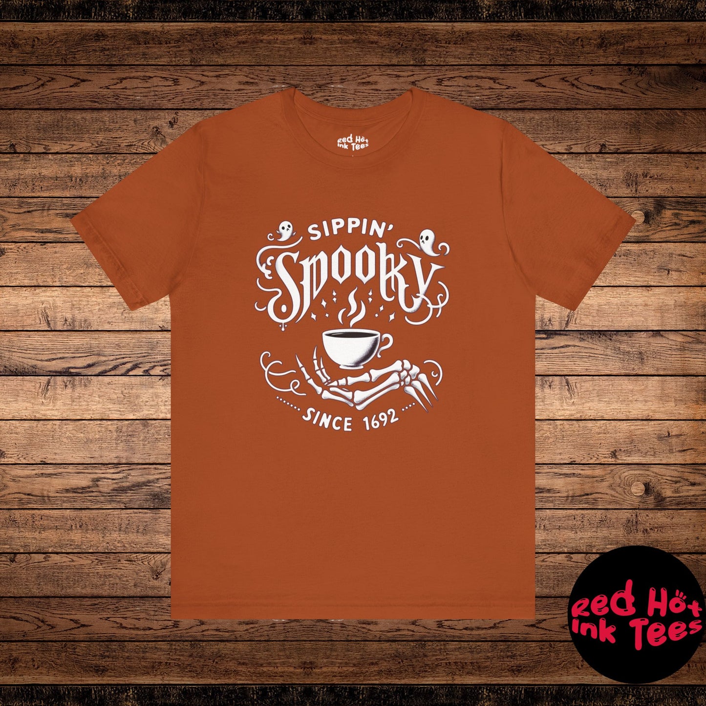 ☕ "Sippin' Spooky Since 1692" Halloween Coffee T-Shirt 💀🎃