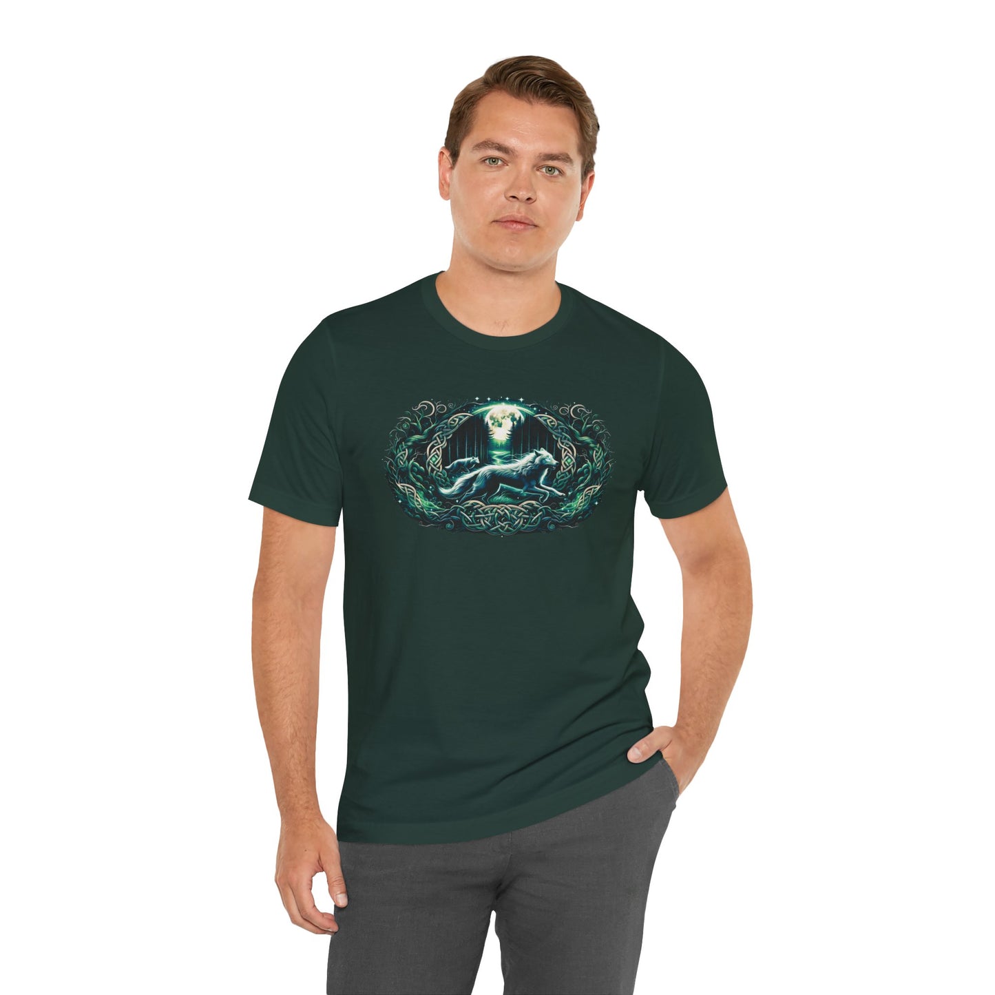 Wolves Run Wild in Celtic Blood Tee