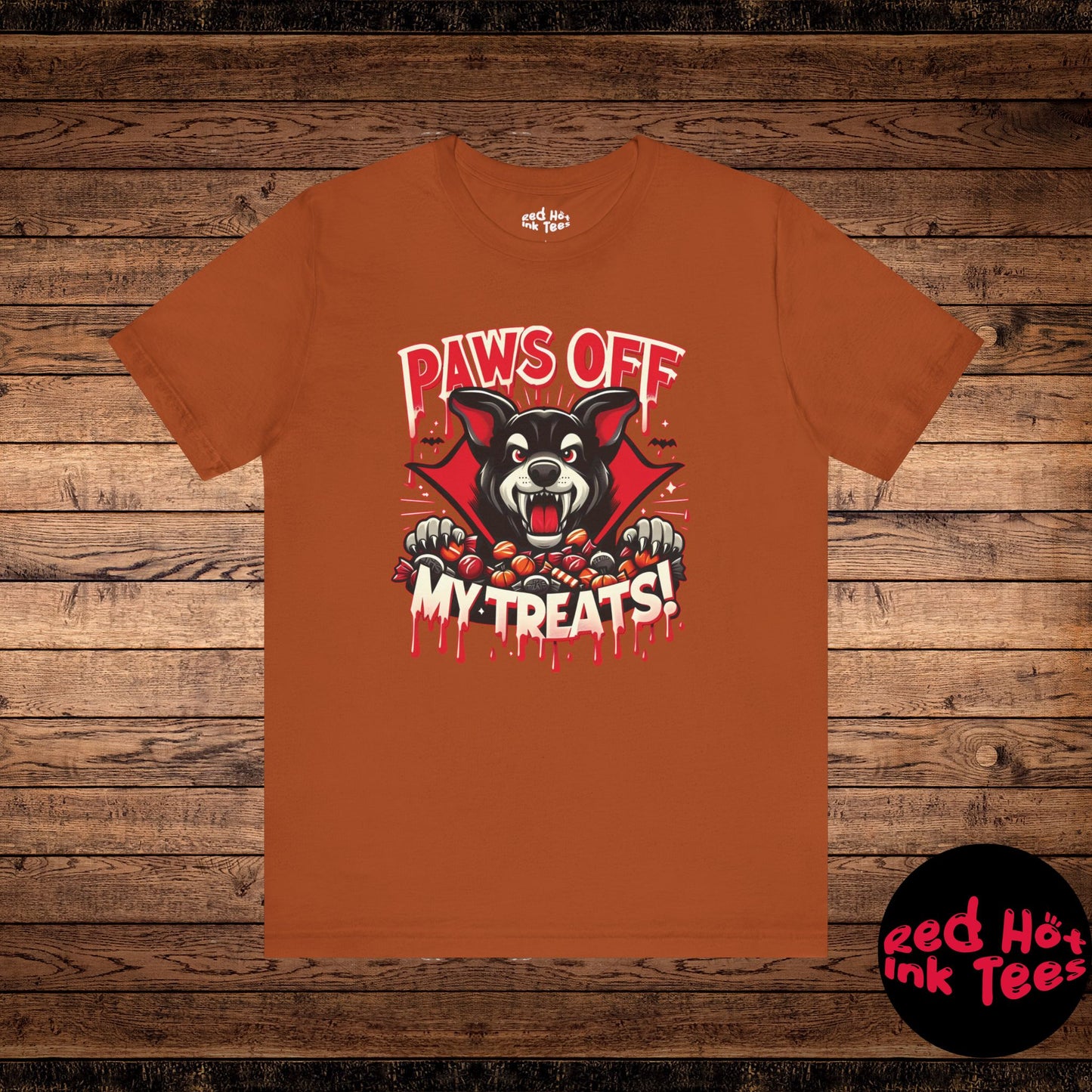 🐾🧛‍♂️ "Paws Off My Treats" Fierce Halloween Dog T-Shirt 🍬🎃