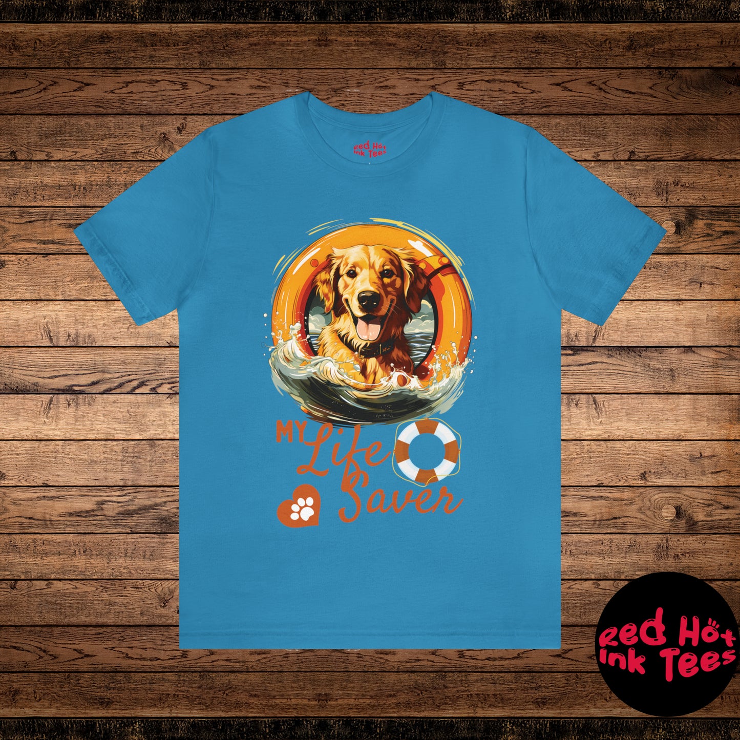 My Life Saver Golden Retriever Dog Tee