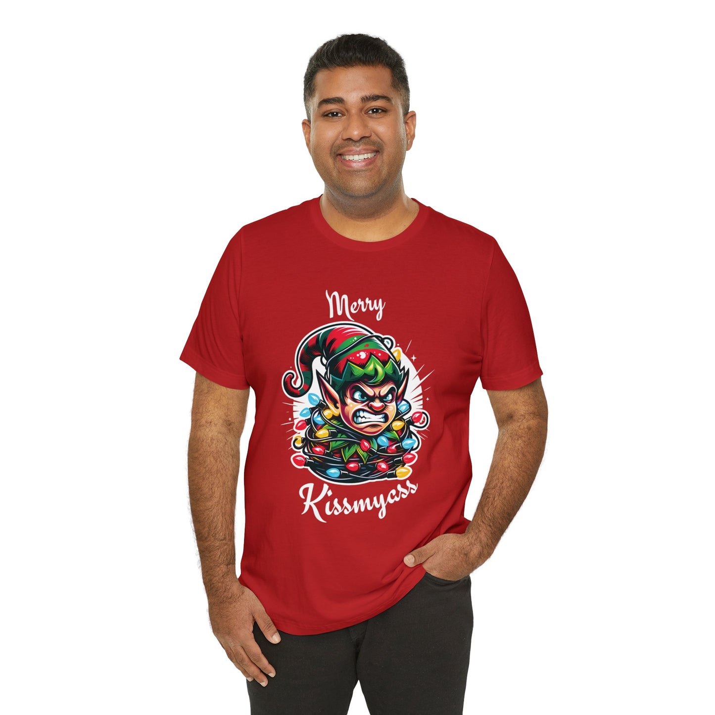 Merry Kissmyass Elf Tee