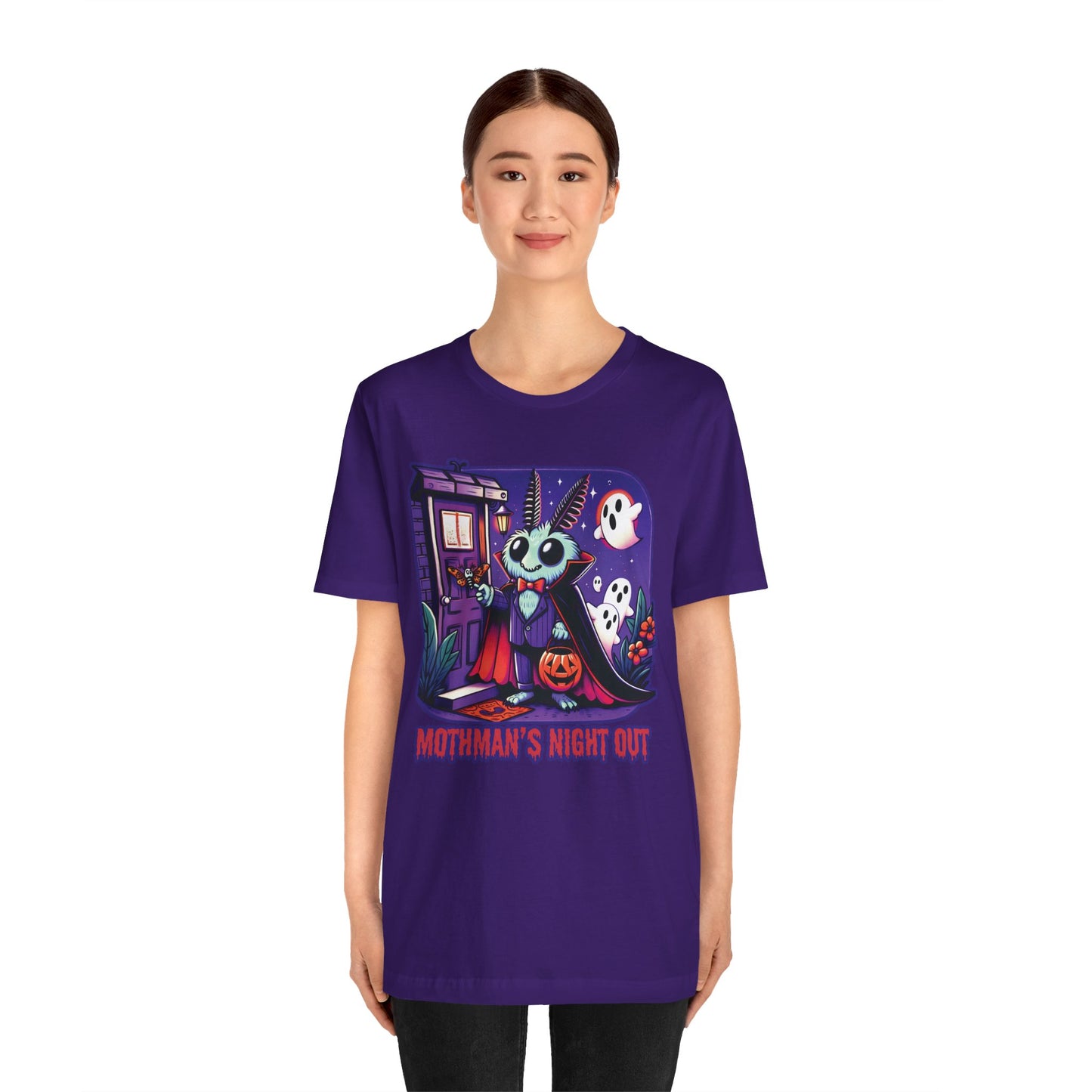 🦋🎃 "Mothman's Night Out" Cute Halloween T-Shirt 👻🦇