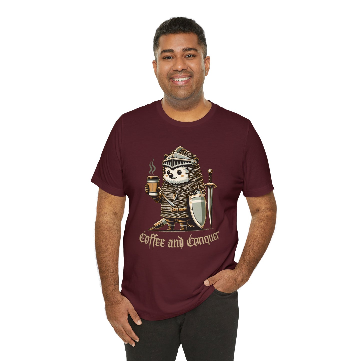 🦔 Coffee and Conquer Hedgehog Tee 🦔