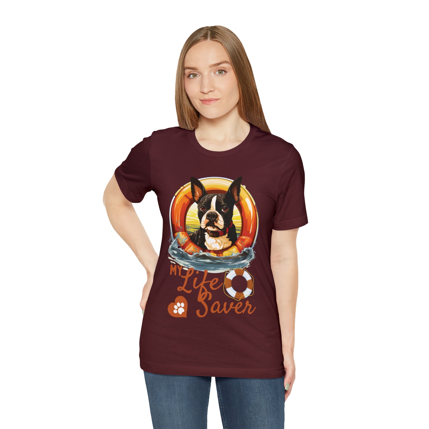 My Life Saver Boston Terrier Dog Tee