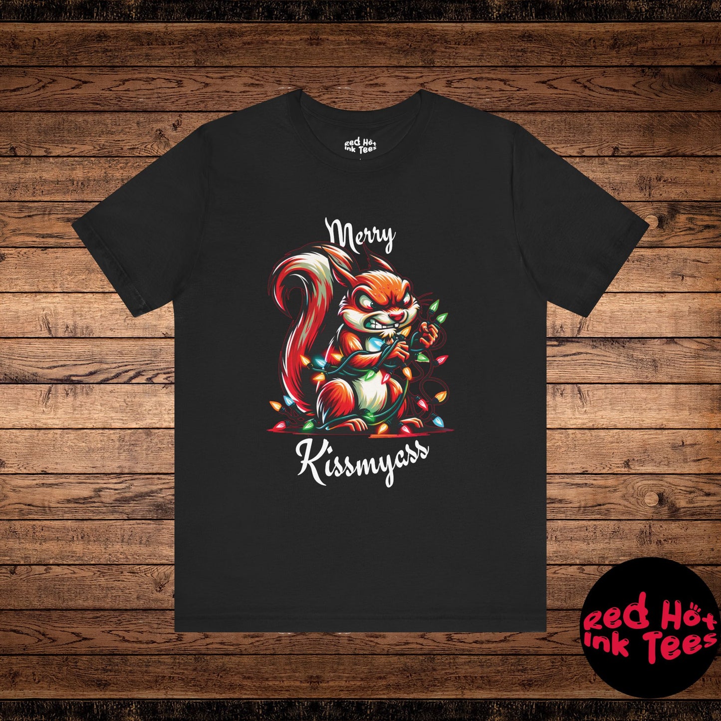 Merry Kissmyass Squirrel Tee