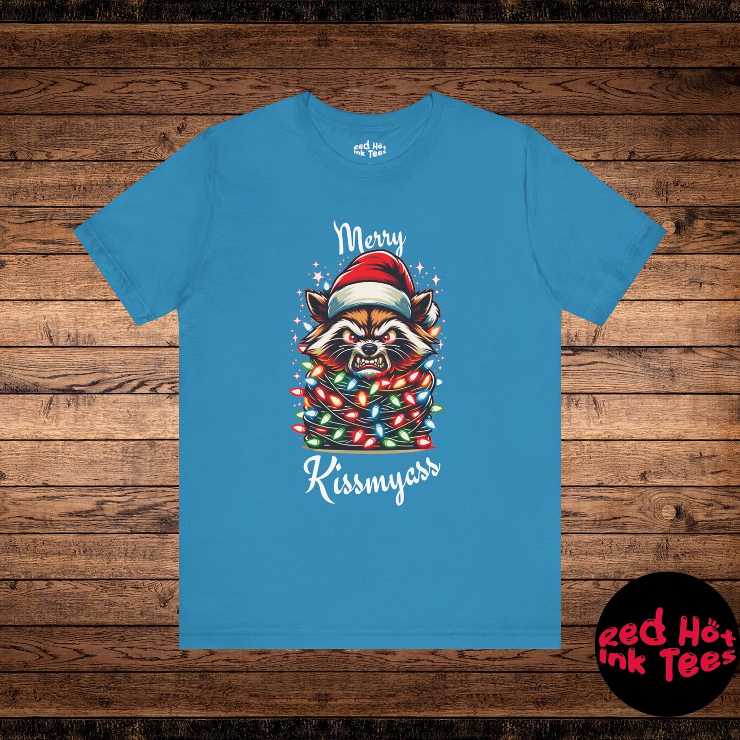 Merry Kissmyass Raccoon Tee