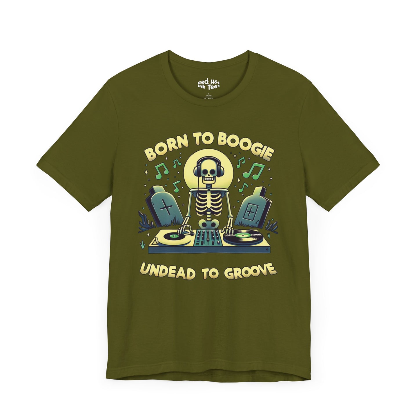 💀 "Born to Boogie, Undead to Groove" Skeleton DJ T-Shirt 🎶