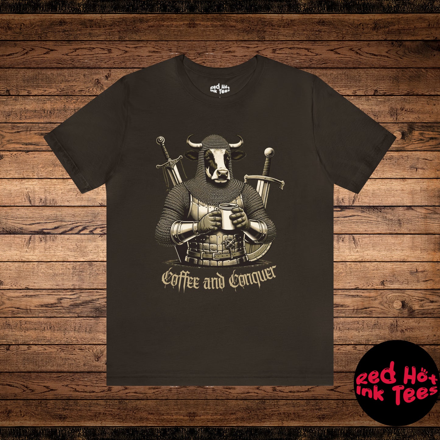 🐄 Coffee and Conquer Cow Tee 🐄