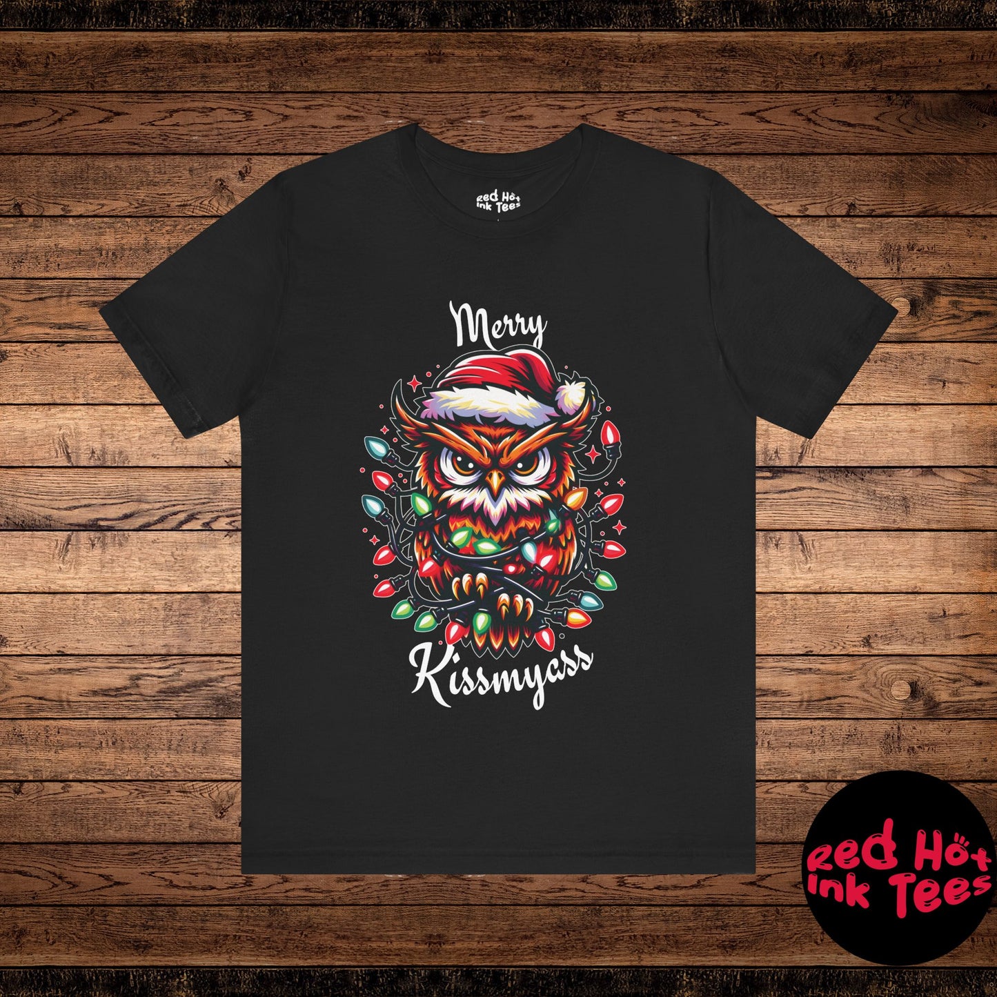 Merry Kissmyass Owl Tee