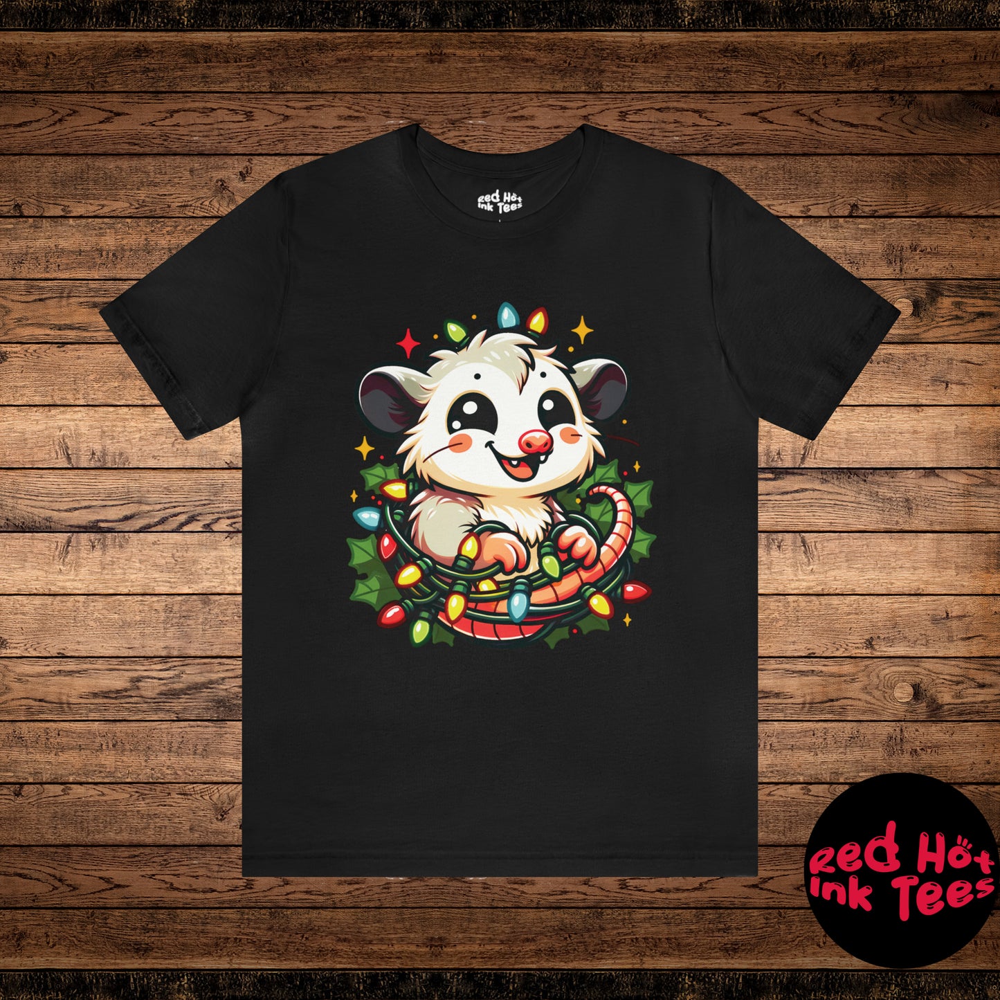 Opossum Christmas Entanglement Tee