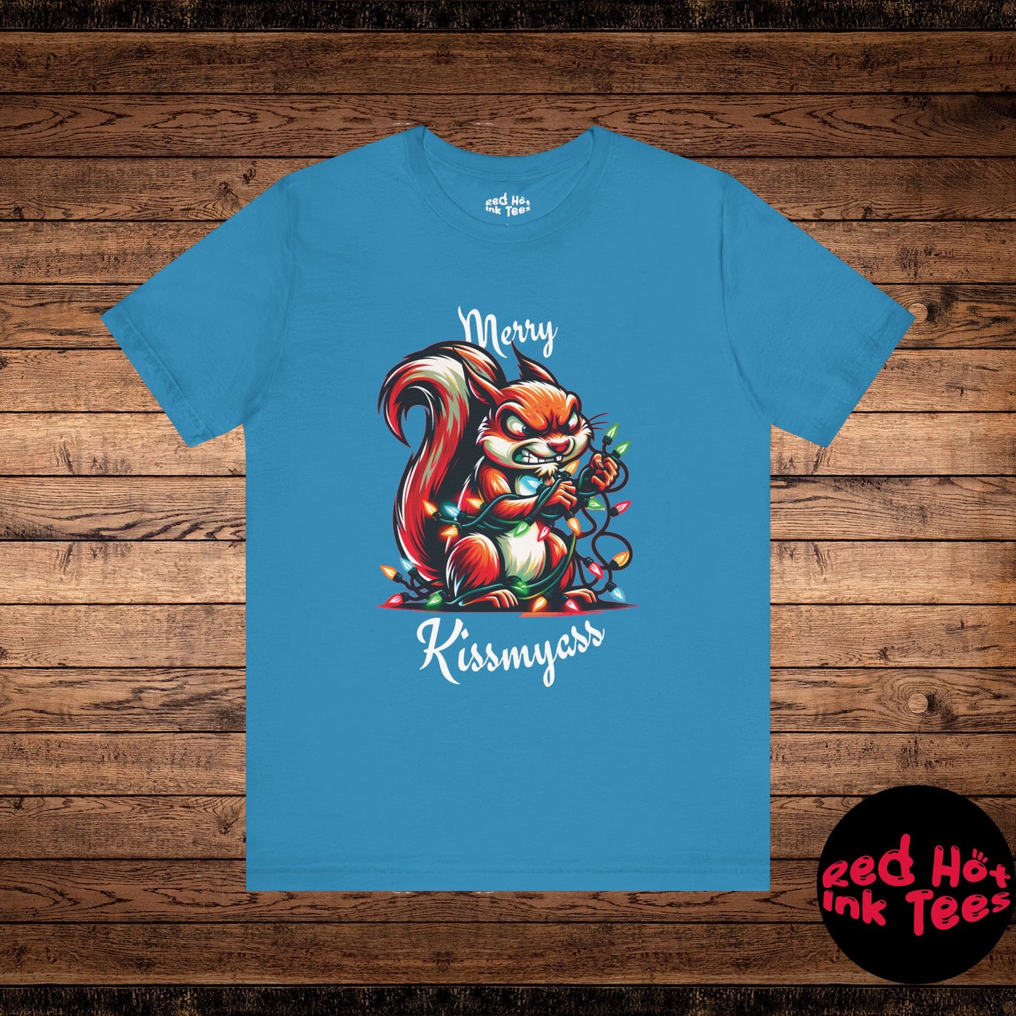 Merry Kissmyass Squirrel Tee