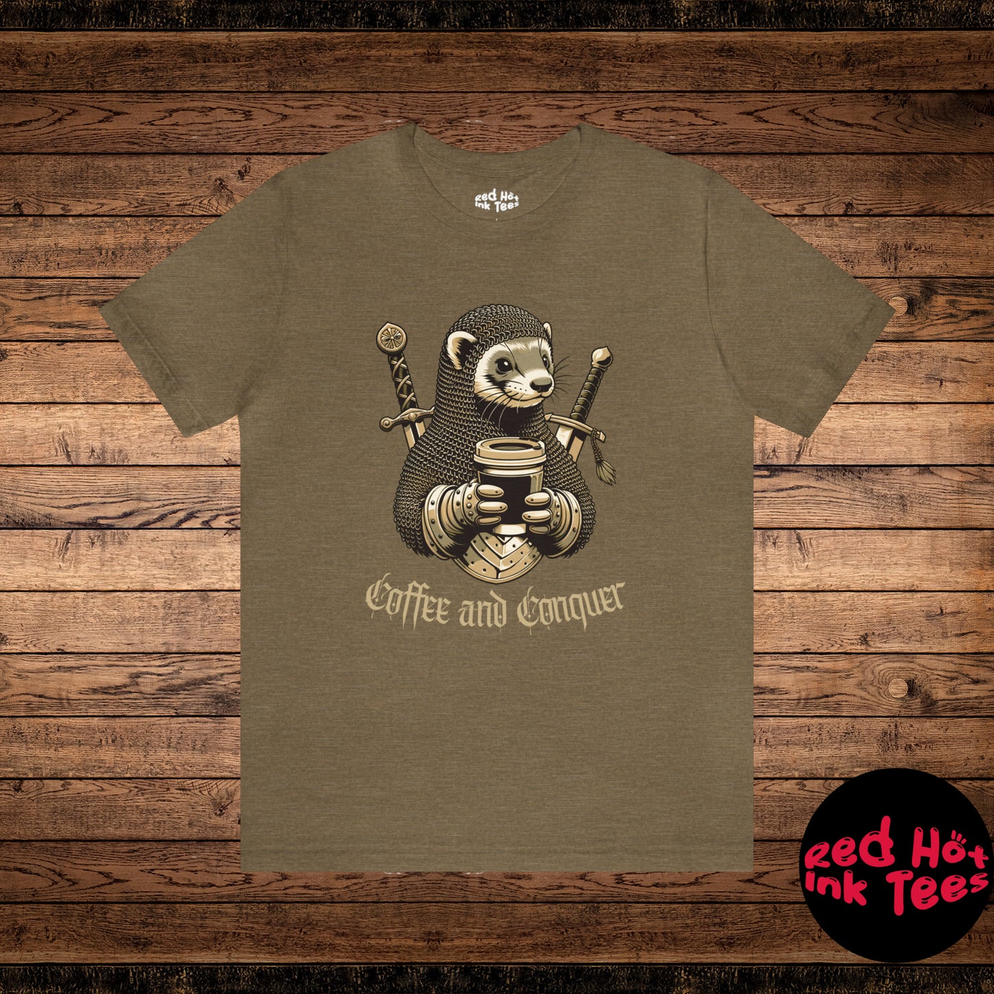 🐾 Coffee and Conquer Ferret Tee 🐾