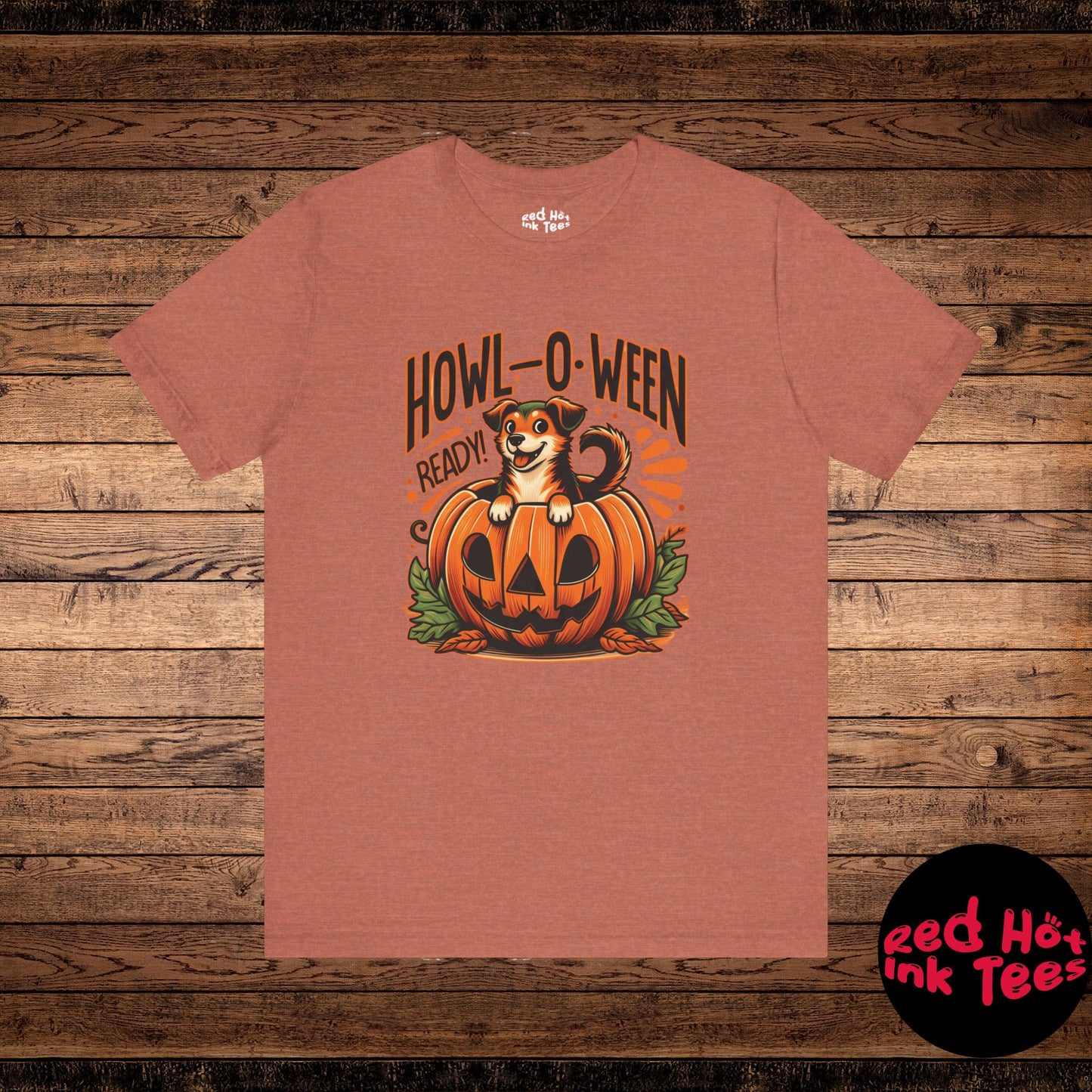 🐶🎃 "Howl-O-Ween Ready" Cute Halloween Dog and Pumpkin T-Shirt 🎃🐾