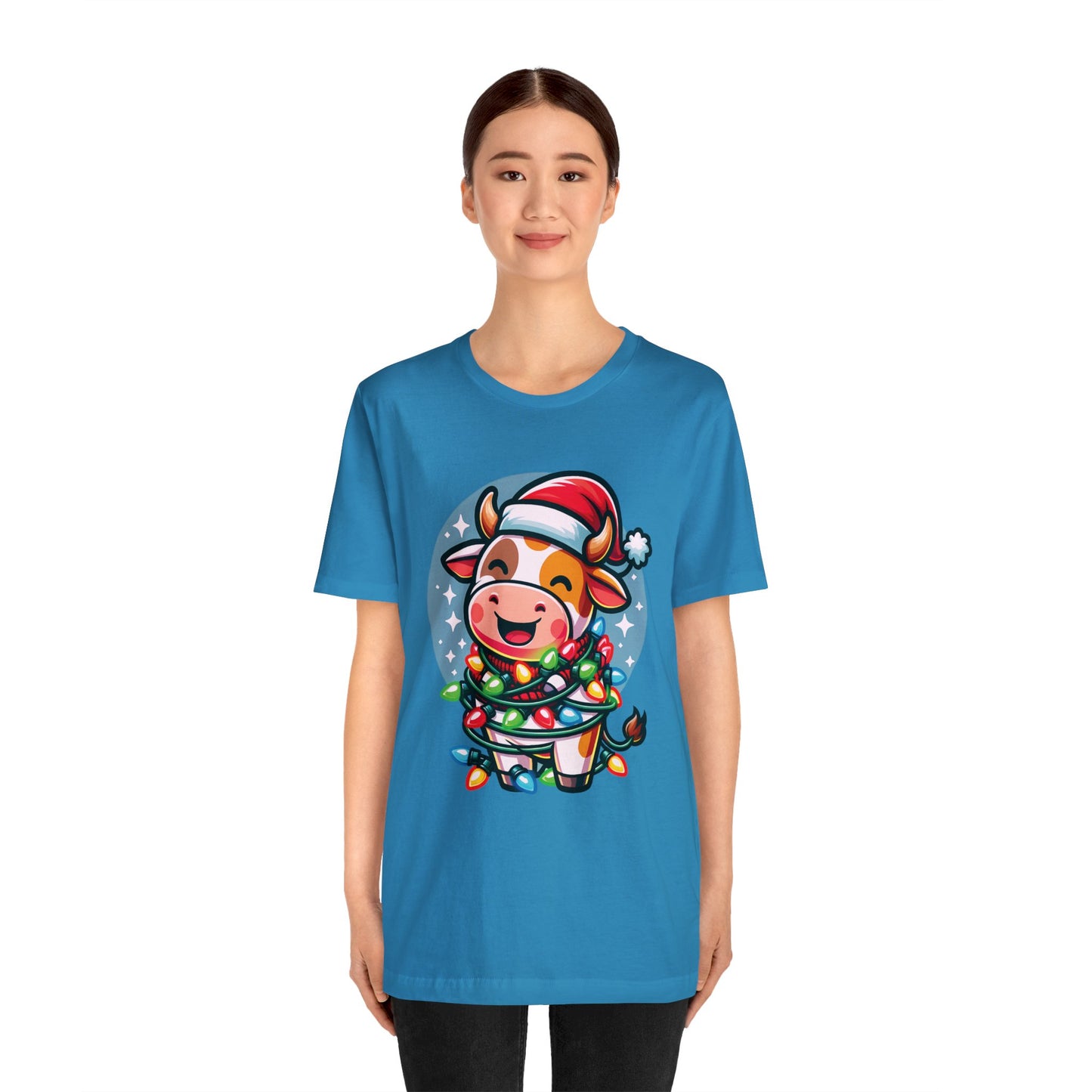 Cow Christmas Entanglement Tee