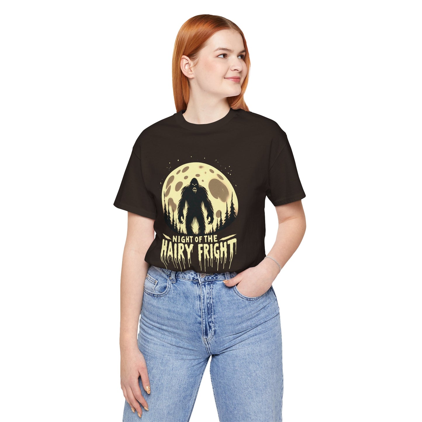 🦶🌕 "Night of the Hairy Fright" Bigfoot Halloween T-Shirt 🎃👻