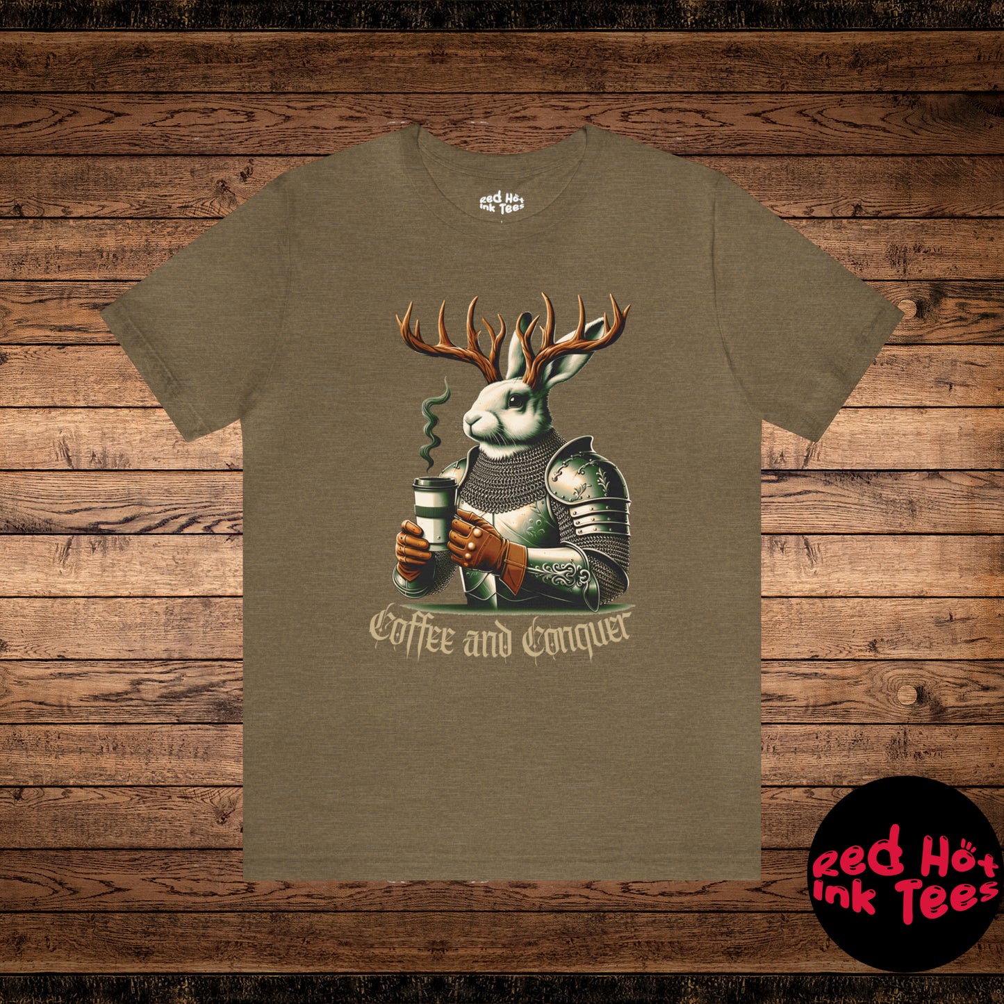 🐇🦌 Coffee and Conquer Jackalope Tee 🐇🦌