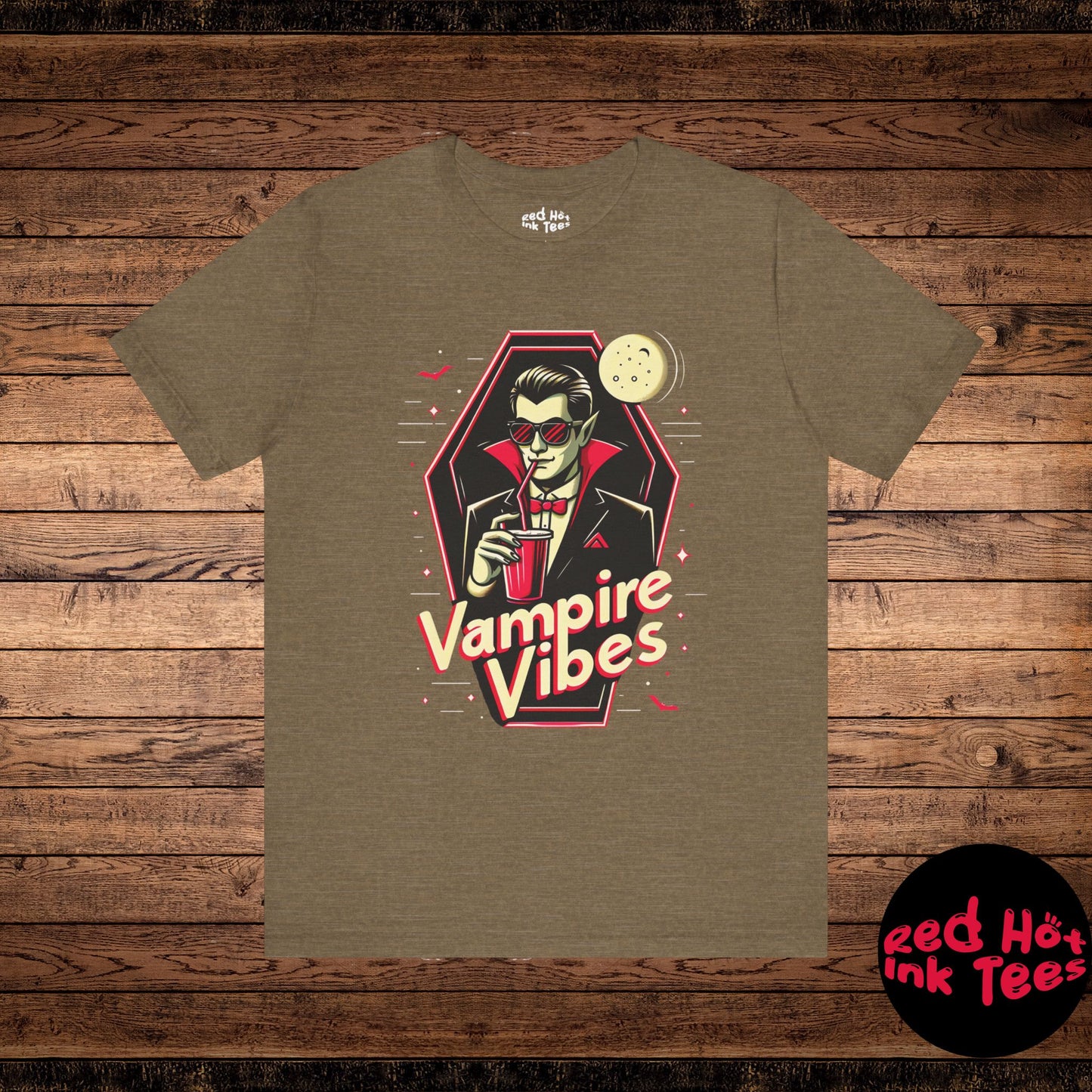 🦇 "Vampire Vibes" Cool Halloween T-Shirt 🩸