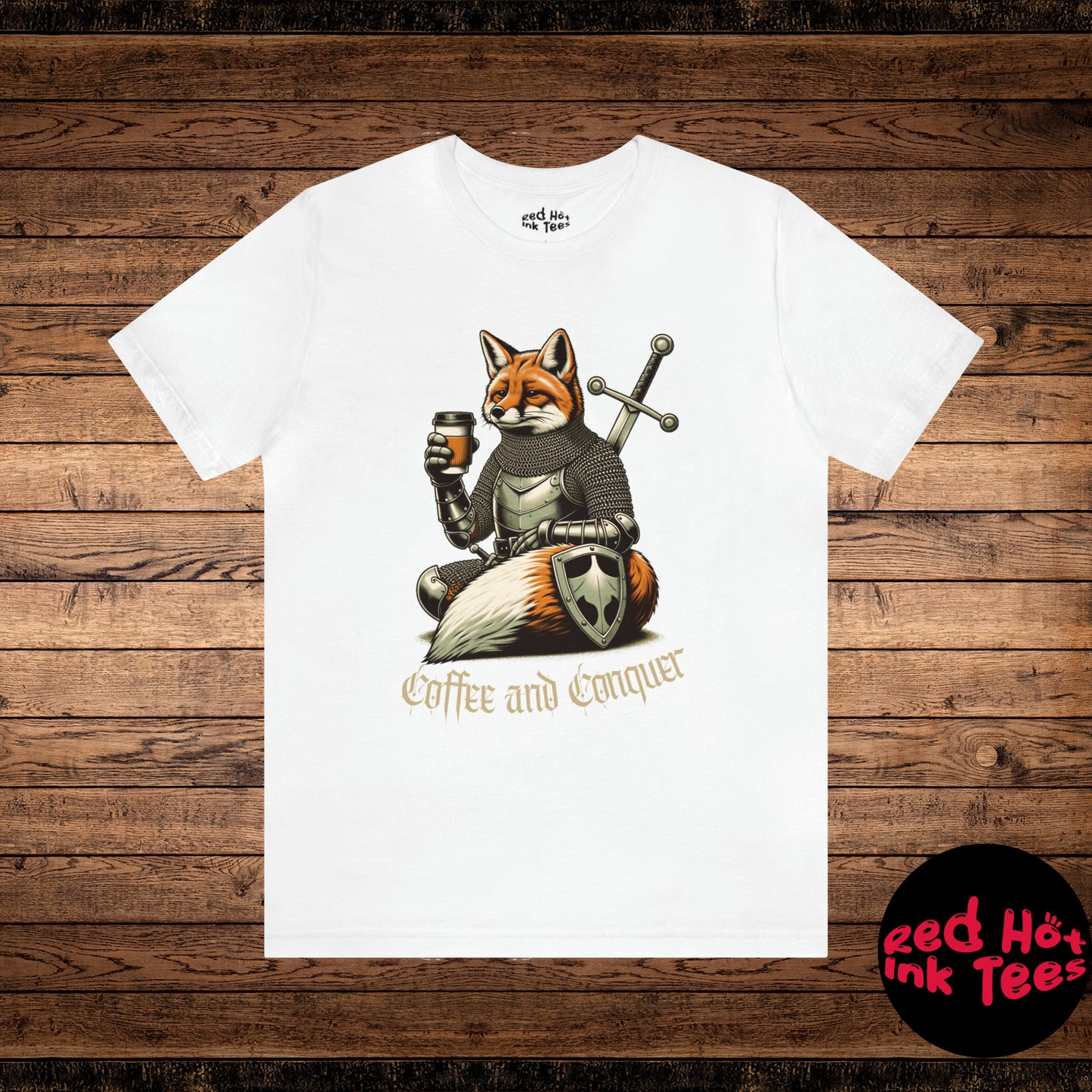 🦊 Coffee and Conquer Fox Tee 🦊