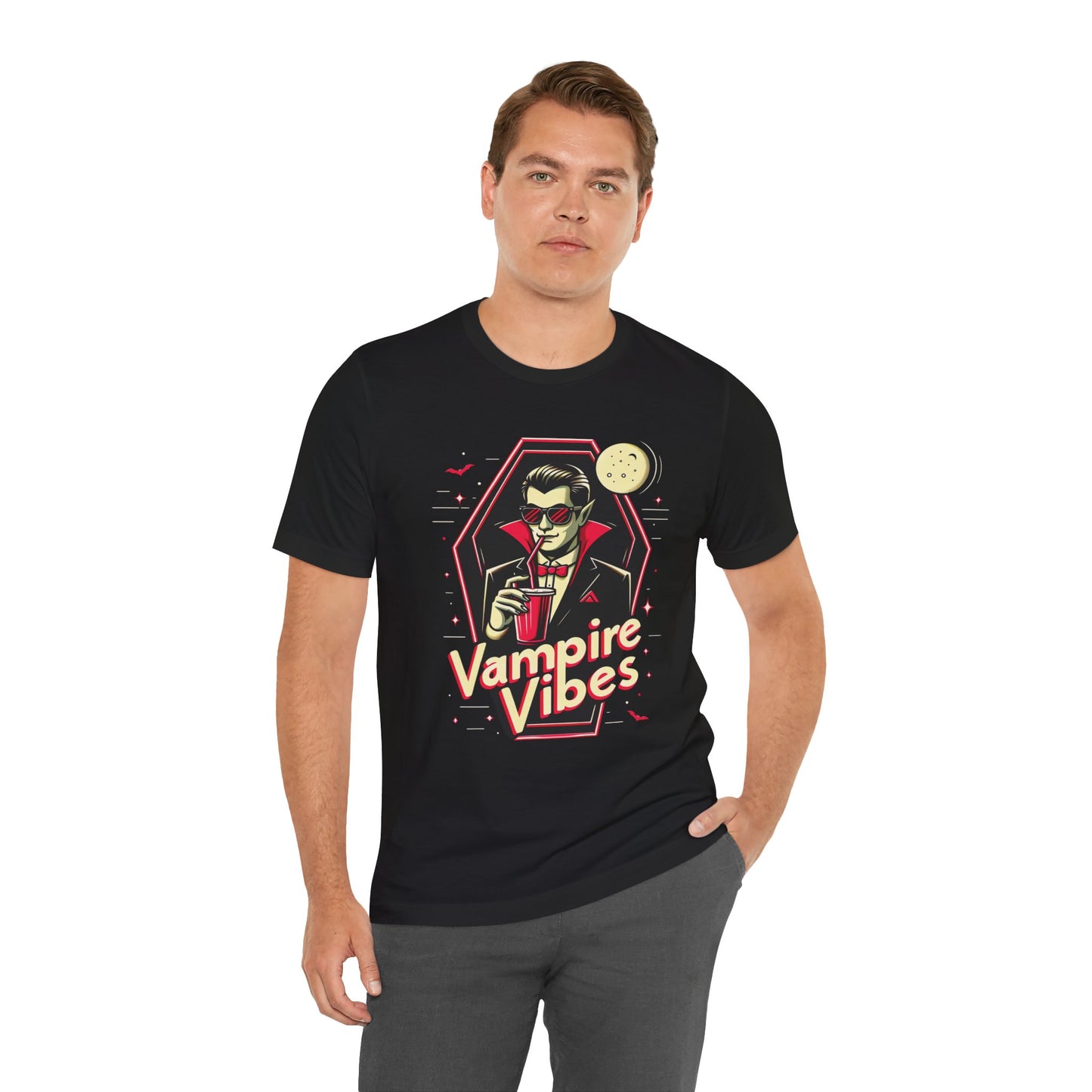 🦇 "Vampire Vibes" Cool Halloween T-Shirt 🩸