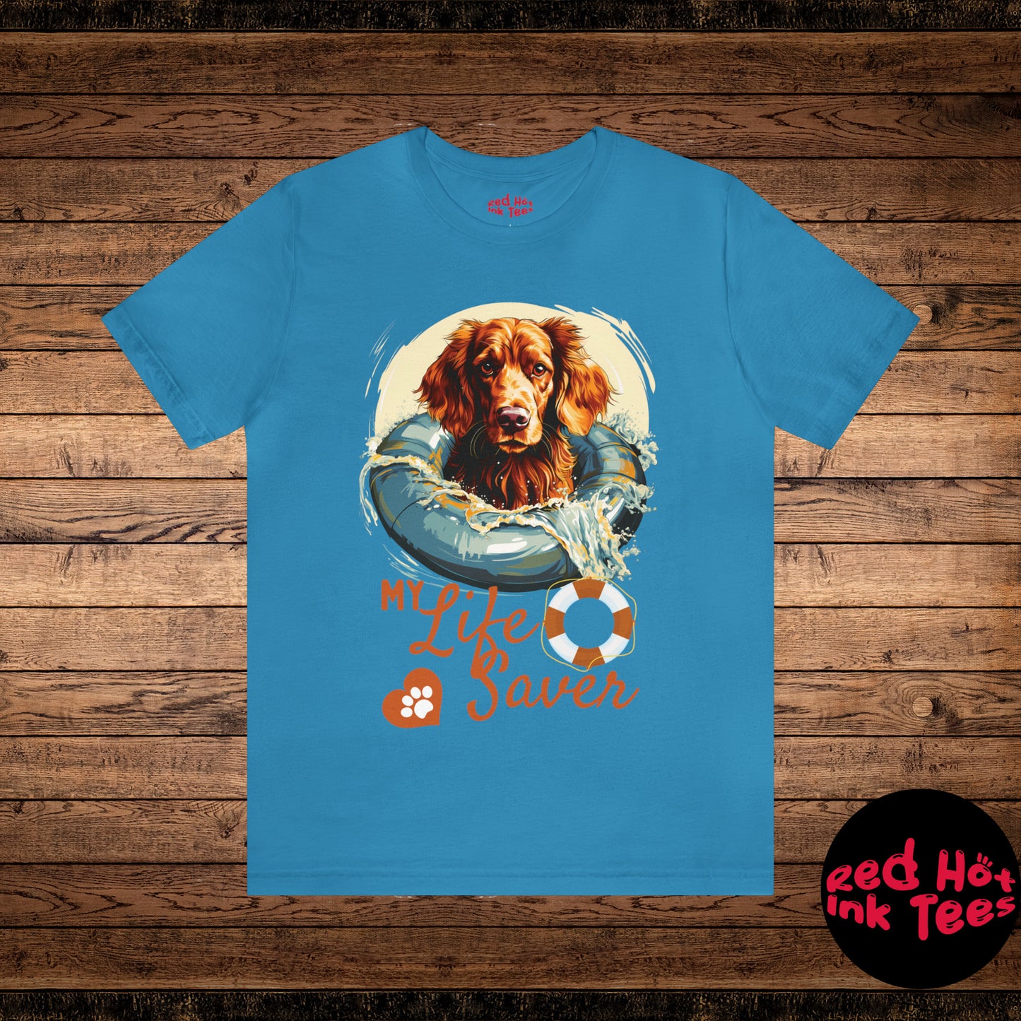 My Life Saver Irish Setter Dog Tee