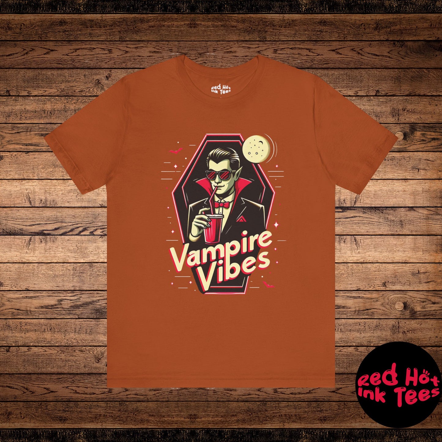 🦇 "Vampire Vibes" Cool Halloween T-Shirt 🩸